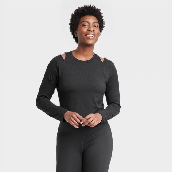 Women’s Long Sleeve Crop Top by all in motion - Picture 1 of 7